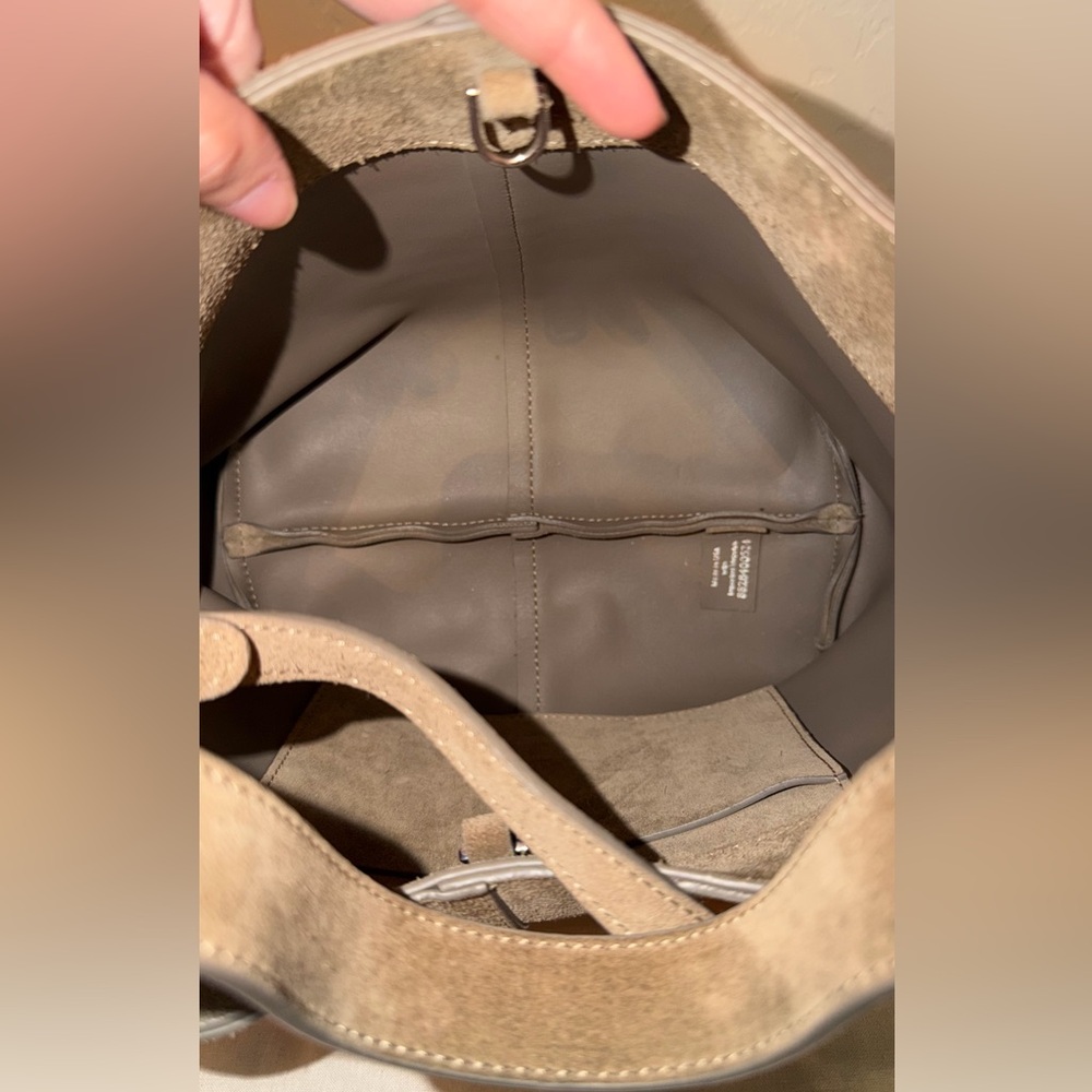 Banana Republic Mini Slouchy Vida Suede Bag in Timeless Taupe - Picture 6 of 12